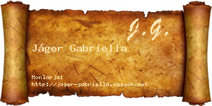 Jáger Gabriella névjegykártya