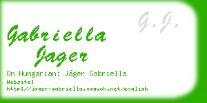 gabriella jager business card