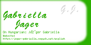 gabriella jager business card